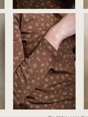ISO Neuflora Mallory Brown Floral Long Sleeve Top
